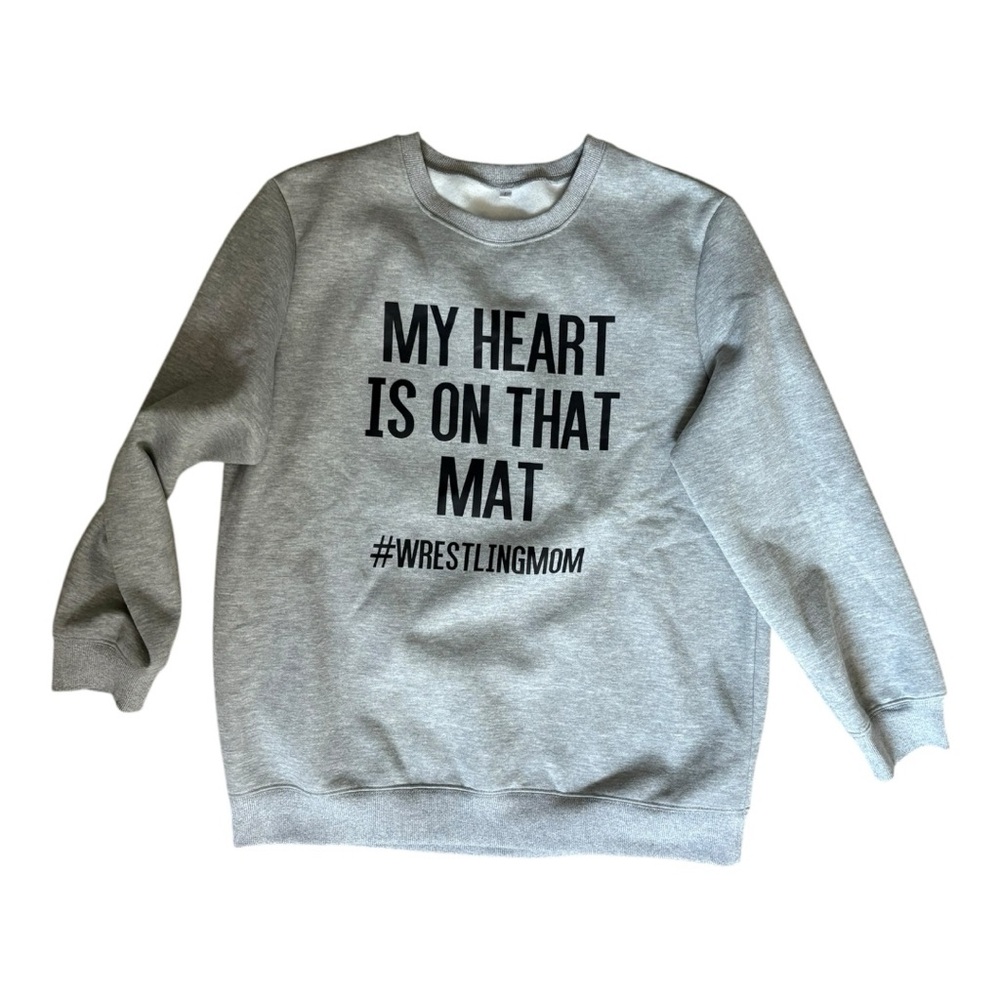 Gray Wrestling Mom Sweatshirt